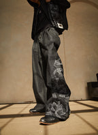 ‘CHARCOAL’ 14OZ PLEATED SELVEDGE DENIM